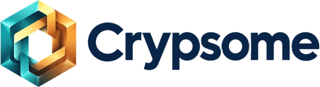 Crypsome logo — interlocking chain-link hexagon gem